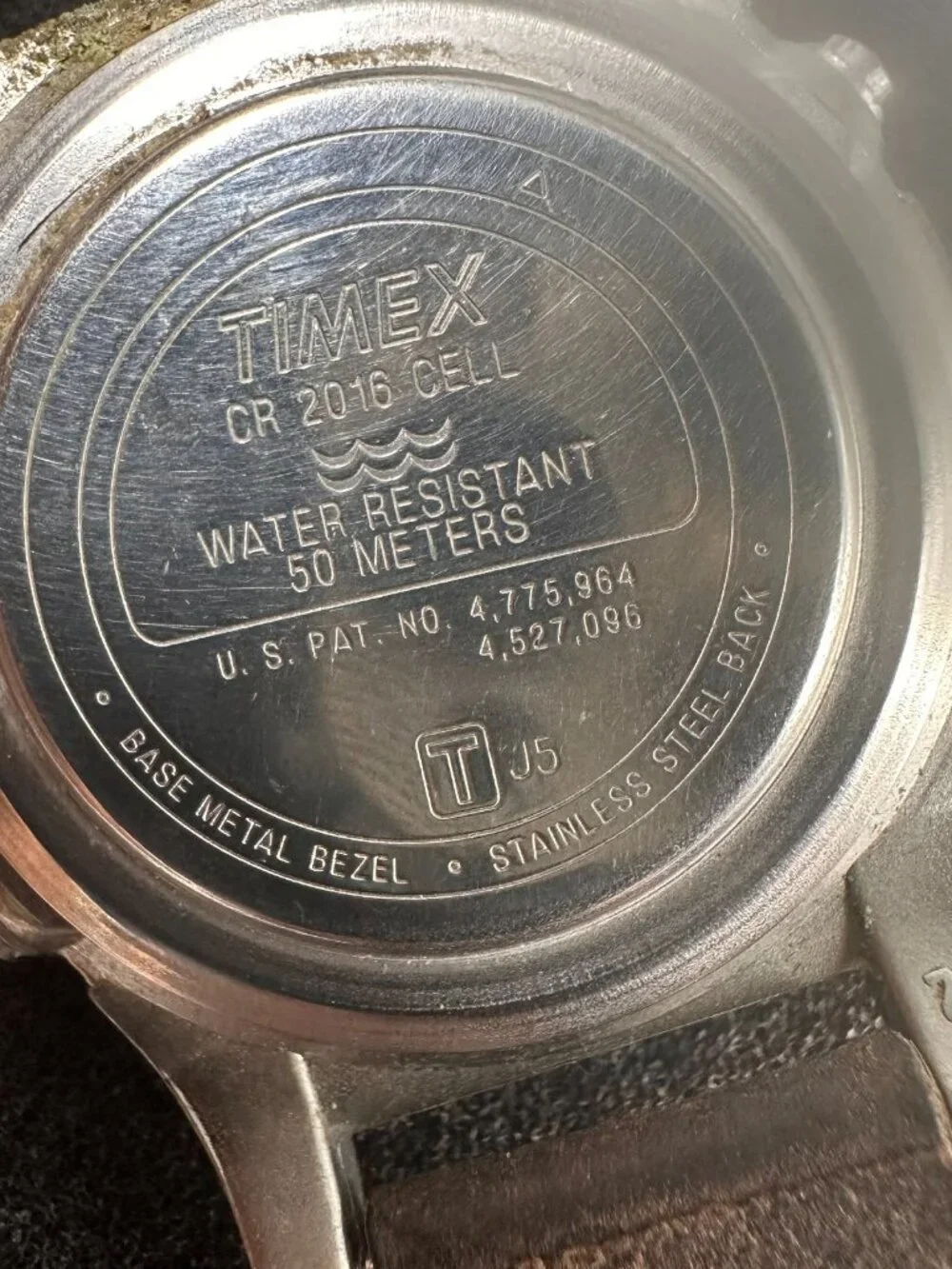 Timex Expedition Mens Watch 38mm Silver Tone Indiglo Brown Leather New Battery